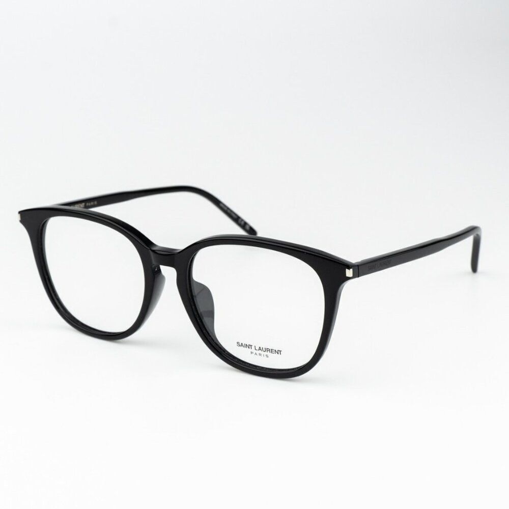 NEW Saint Laurent SL724/F 001 Black Oval Women Eyeglasses - Picture 2 of 10
